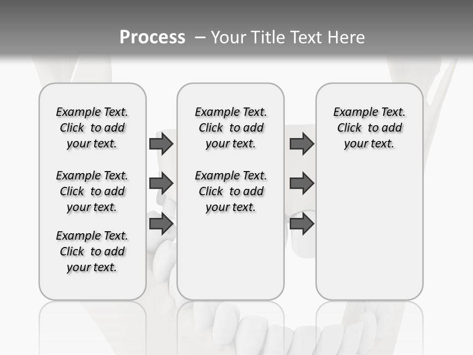 A Teeth Model With A Smile On It's Face PowerPoint Template