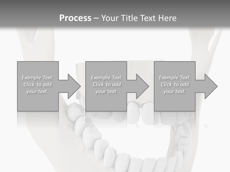 A Teeth Model With A Smile On It's Face PowerPoint Template