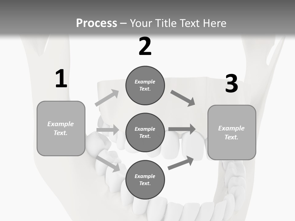 A Teeth Model With A Smile On It's Face PowerPoint Template