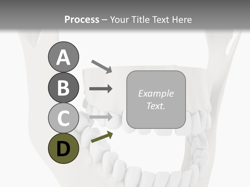 A Teeth Model With A Smile On It's Face PowerPoint Template