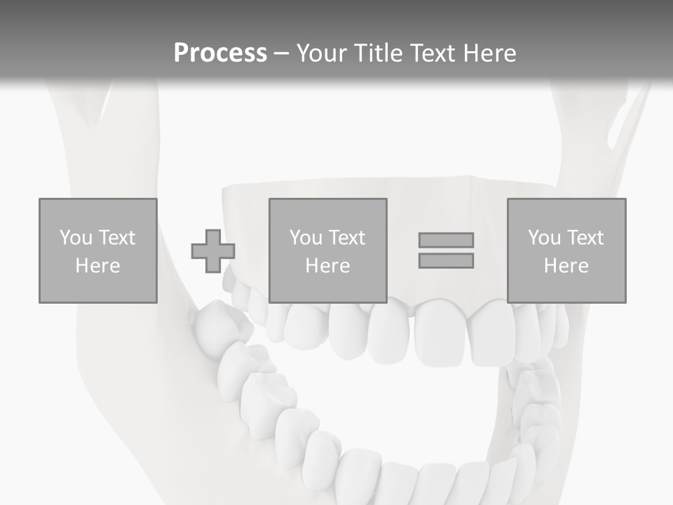 A Teeth Model With A Smile On It's Face PowerPoint Template