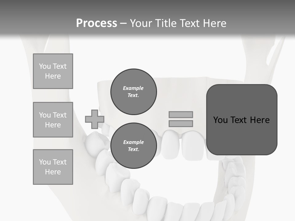 A Teeth Model With A Smile On It's Face PowerPoint Template