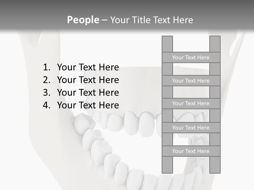 A Teeth Model With A Smile On It's Face PowerPoint Template