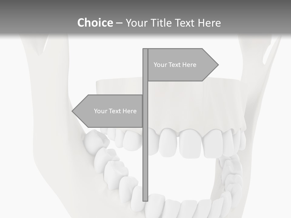 A Teeth Model With A Smile On It's Face PowerPoint Template