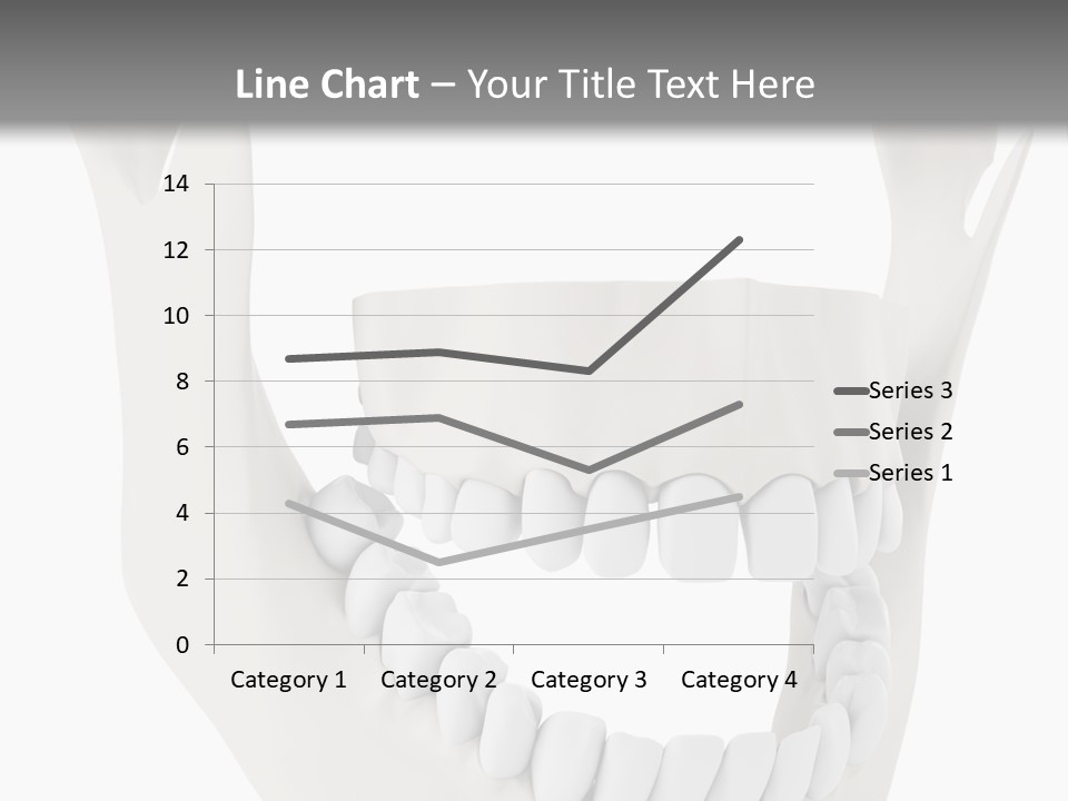 A Teeth Model With A Smile On It's Face PowerPoint Template