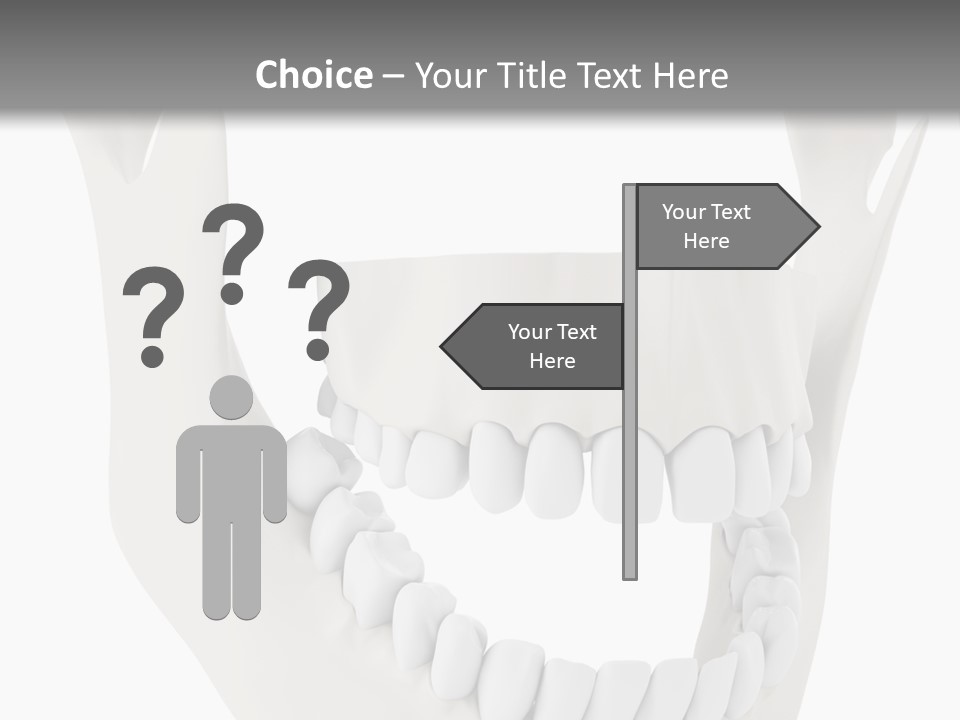 A Teeth Model With A Smile On It's Face PowerPoint Template