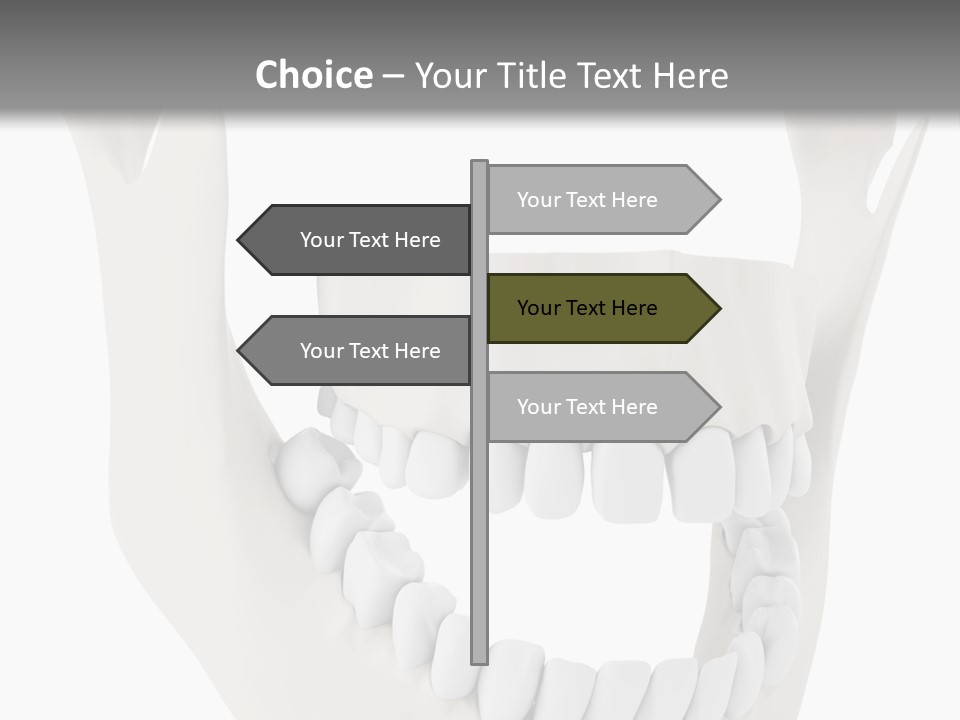 A Teeth Model With A Smile On It's Face PowerPoint Template