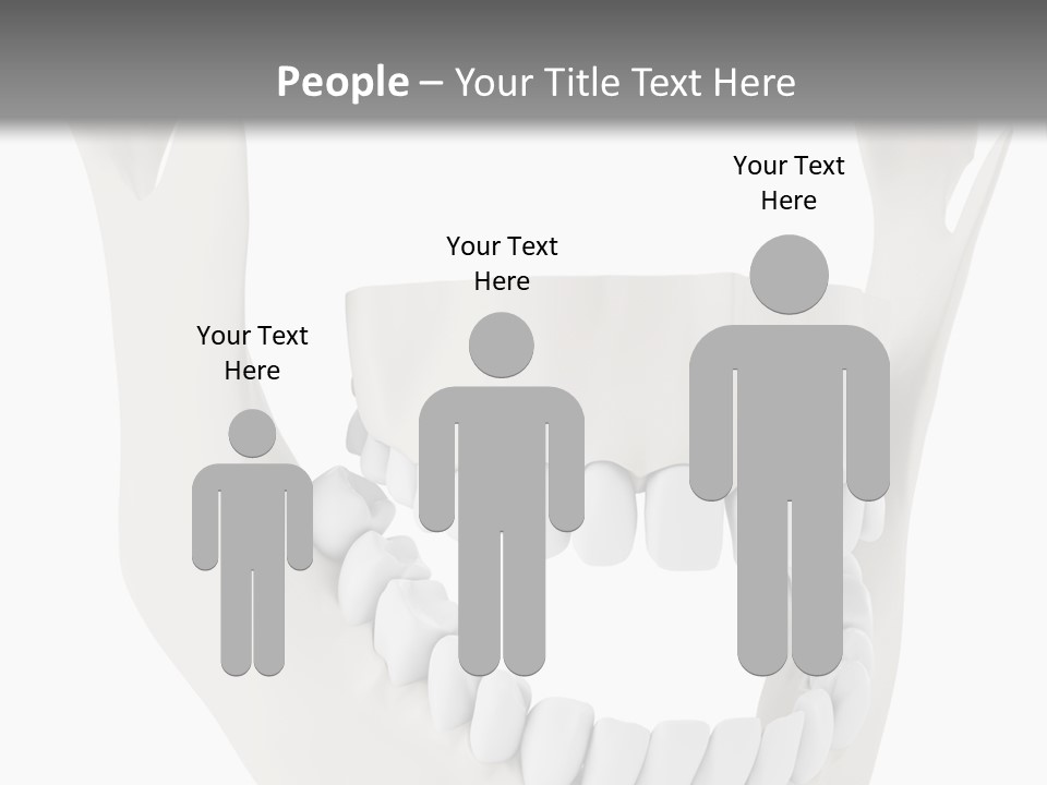A Teeth Model With A Smile On It's Face PowerPoint Template