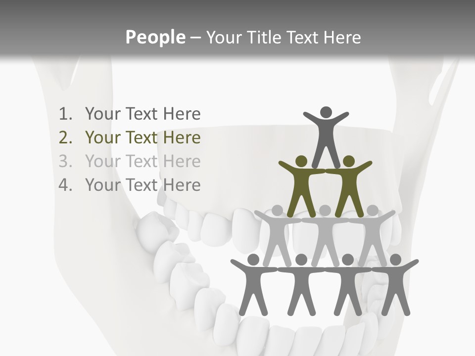 A Teeth Model With A Smile On It's Face PowerPoint Template