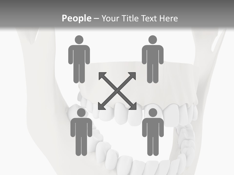 A Teeth Model With A Smile On It's Face PowerPoint Template