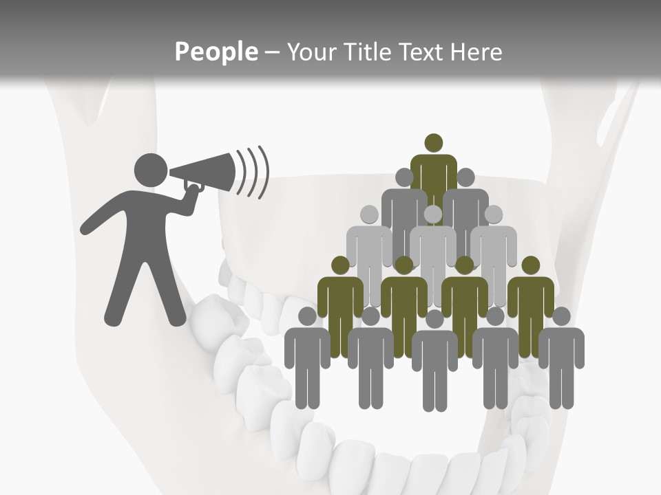 A Teeth Model With A Smile On It's Face PowerPoint Template