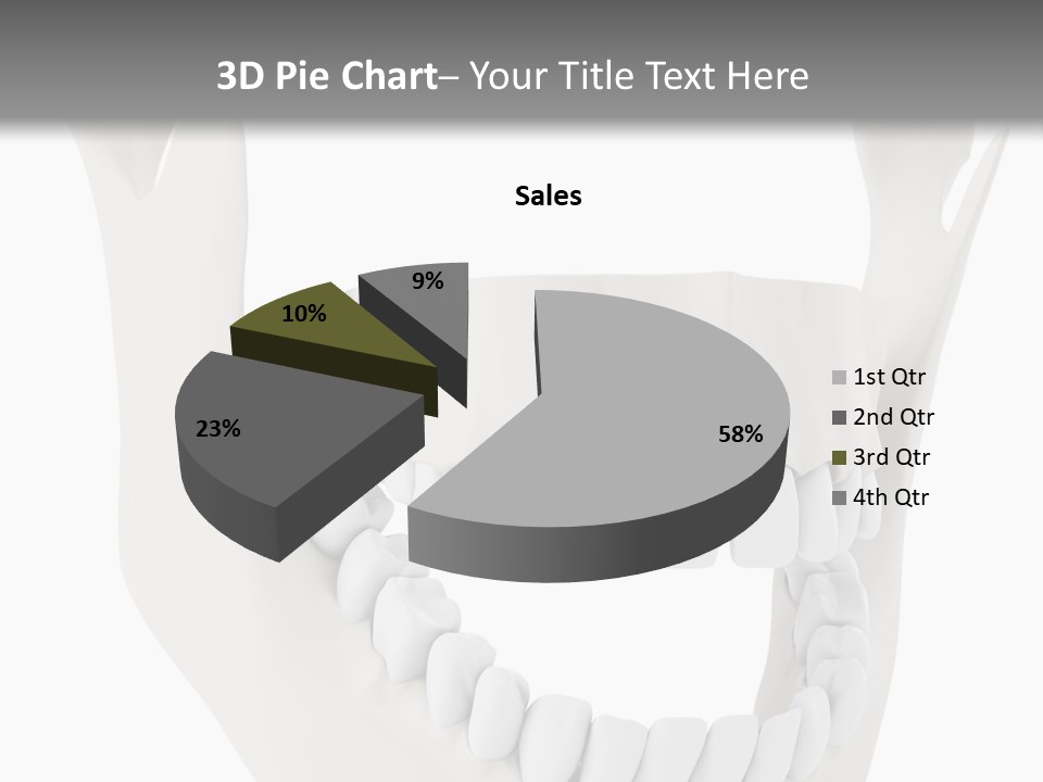 A Teeth Model With A Smile On It's Face PowerPoint Template
