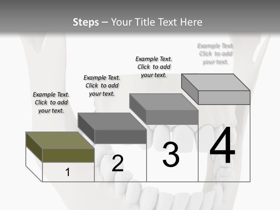 A Teeth Model With A Smile On It's Face PowerPoint Template