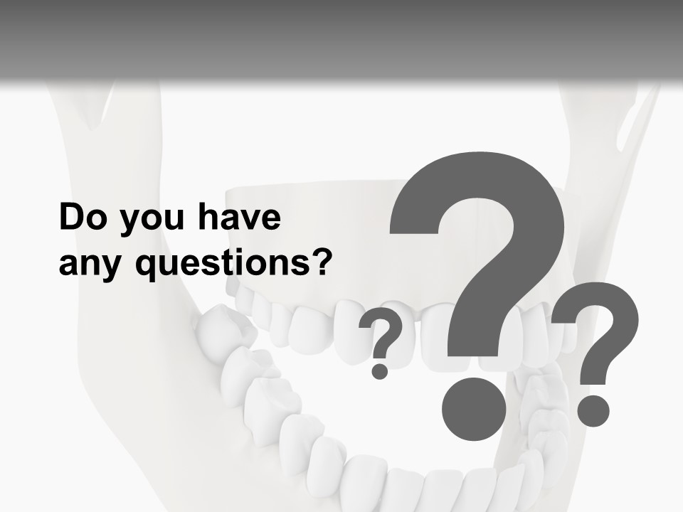 A Teeth Model With A Smile On It's Face PowerPoint Template