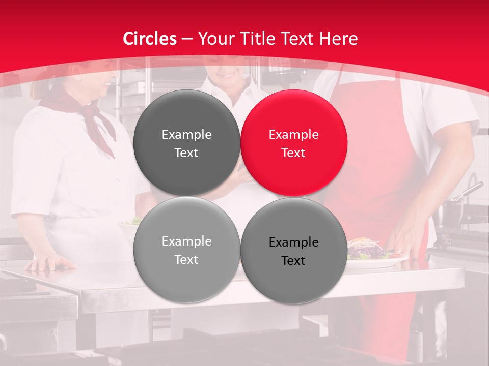 A Group Of People In A Kitchen Preparing Food PowerPoint Template