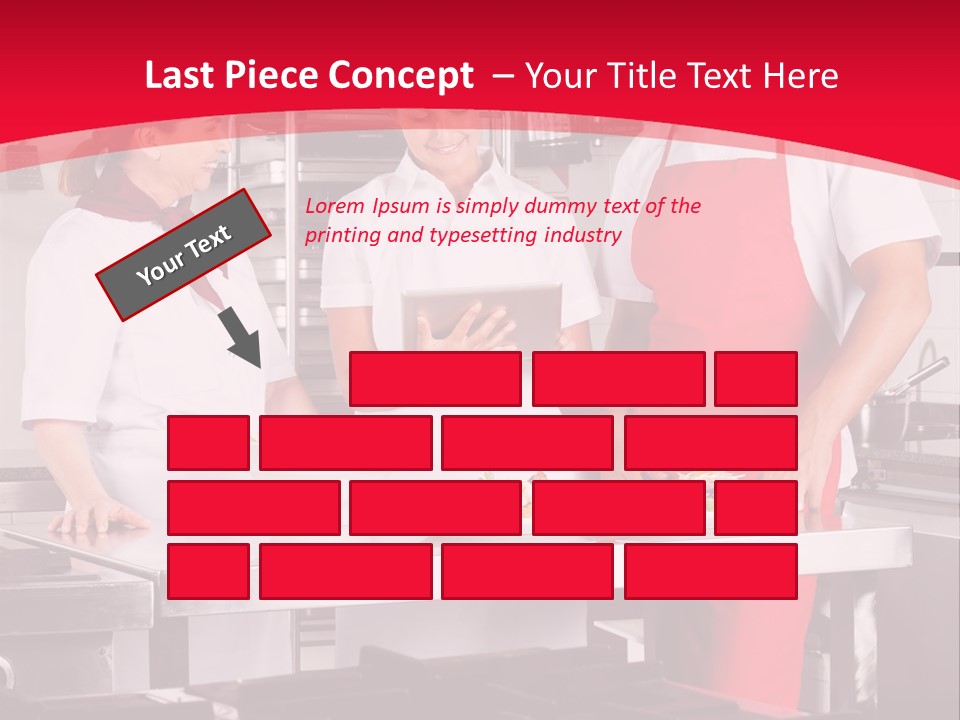 A Group Of People In A Kitchen Preparing Food PowerPoint Template