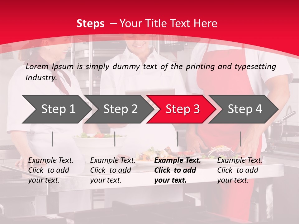 A Group Of People In A Kitchen Preparing Food PowerPoint Template
