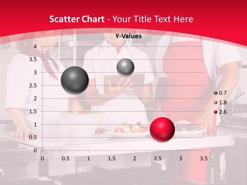 A Group Of People In A Kitchen Preparing Food PowerPoint Template