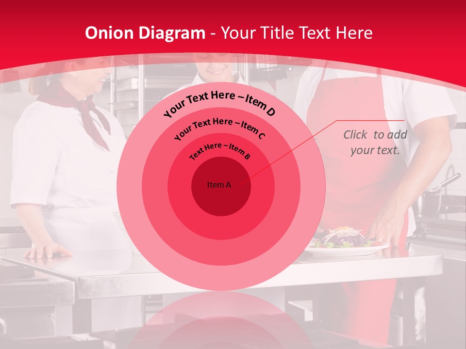 A Group Of People In A Kitchen Preparing Food PowerPoint Template