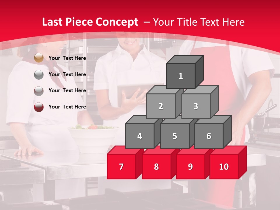 A Group Of People In A Kitchen Preparing Food PowerPoint Template