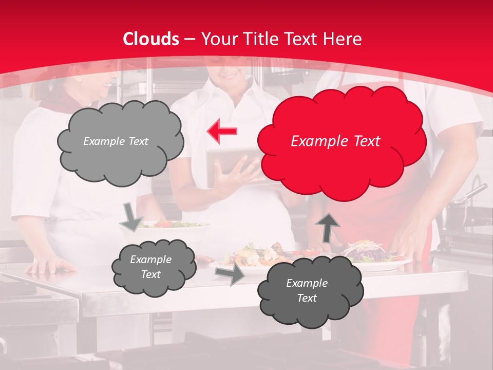 A Group Of People In A Kitchen Preparing Food PowerPoint Template