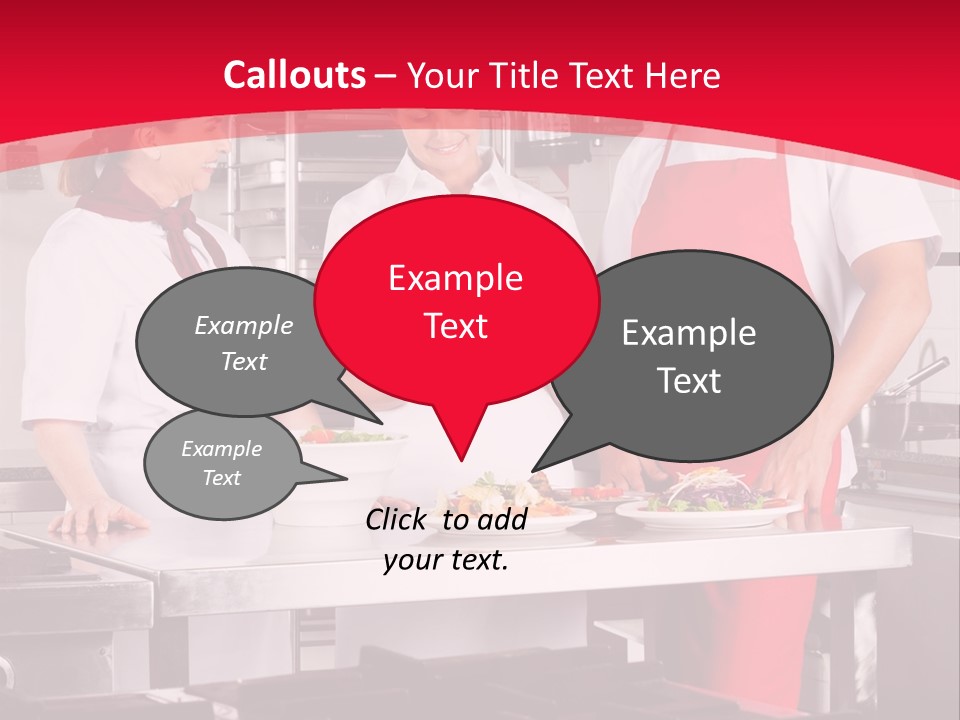 A Group Of People In A Kitchen Preparing Food PowerPoint Template