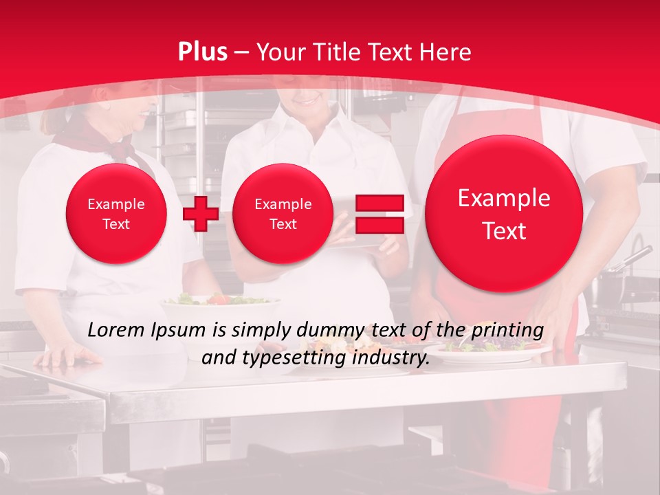 A Group Of People In A Kitchen Preparing Food PowerPoint Template