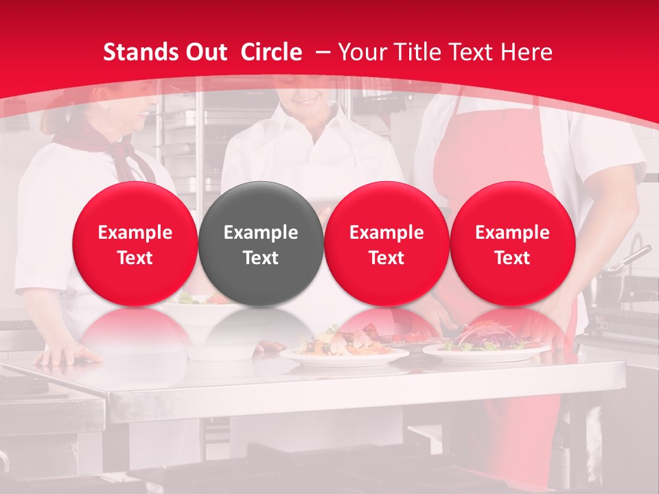 A Group Of People In A Kitchen Preparing Food PowerPoint Template