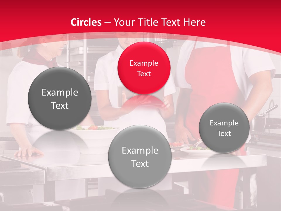 A Group Of People In A Kitchen Preparing Food PowerPoint Template