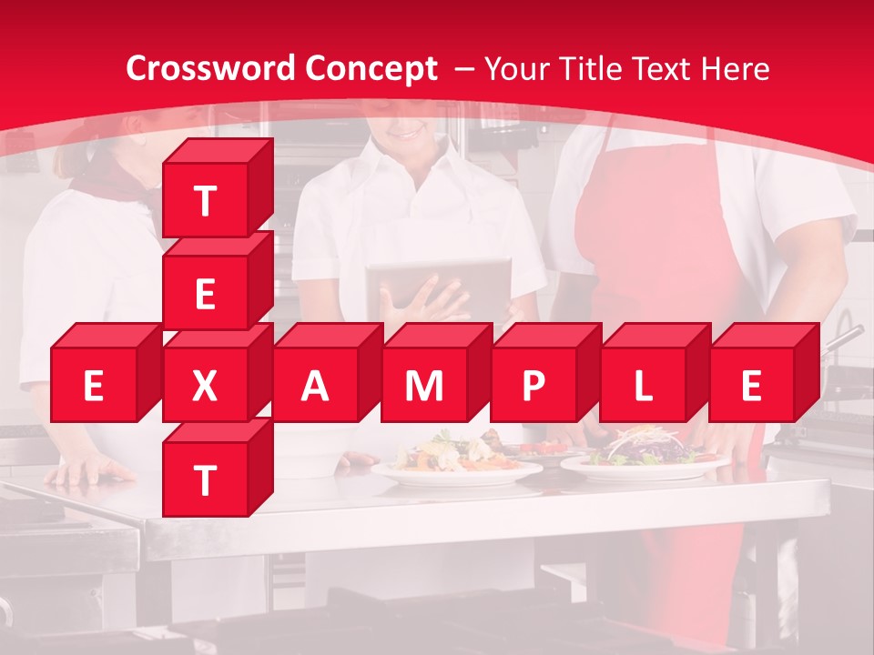 A Group Of People In A Kitchen Preparing Food PowerPoint Template