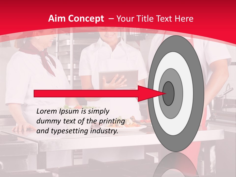 A Group Of People In A Kitchen Preparing Food PowerPoint Template