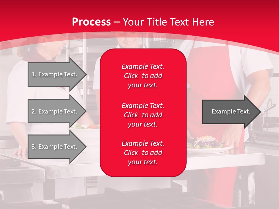 A Group Of People In A Kitchen Preparing Food PowerPoint Template