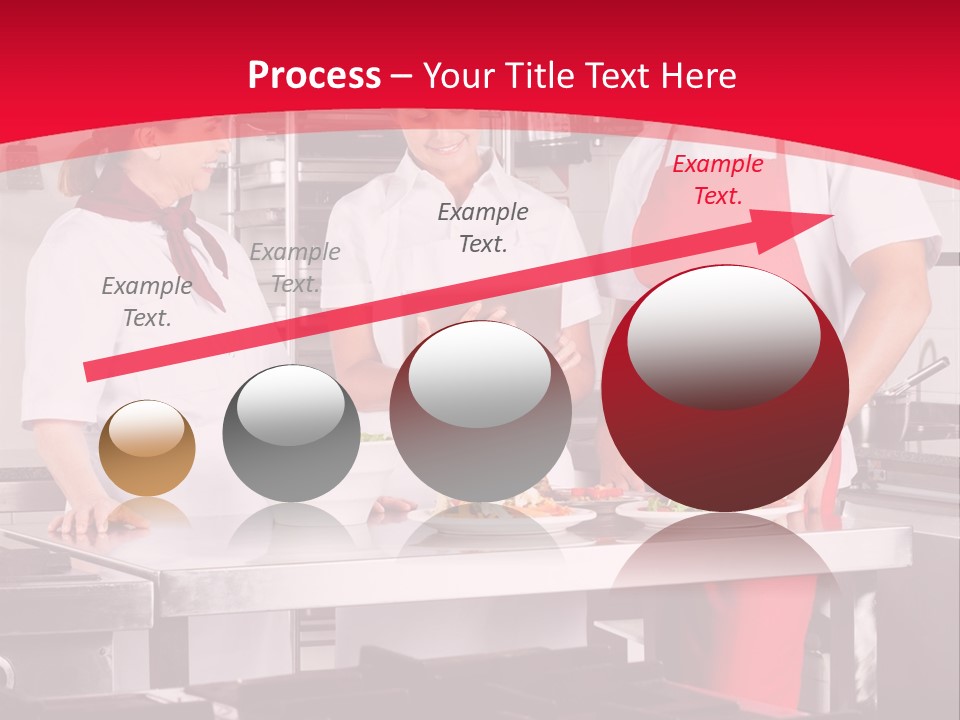 A Group Of People In A Kitchen Preparing Food PowerPoint Template