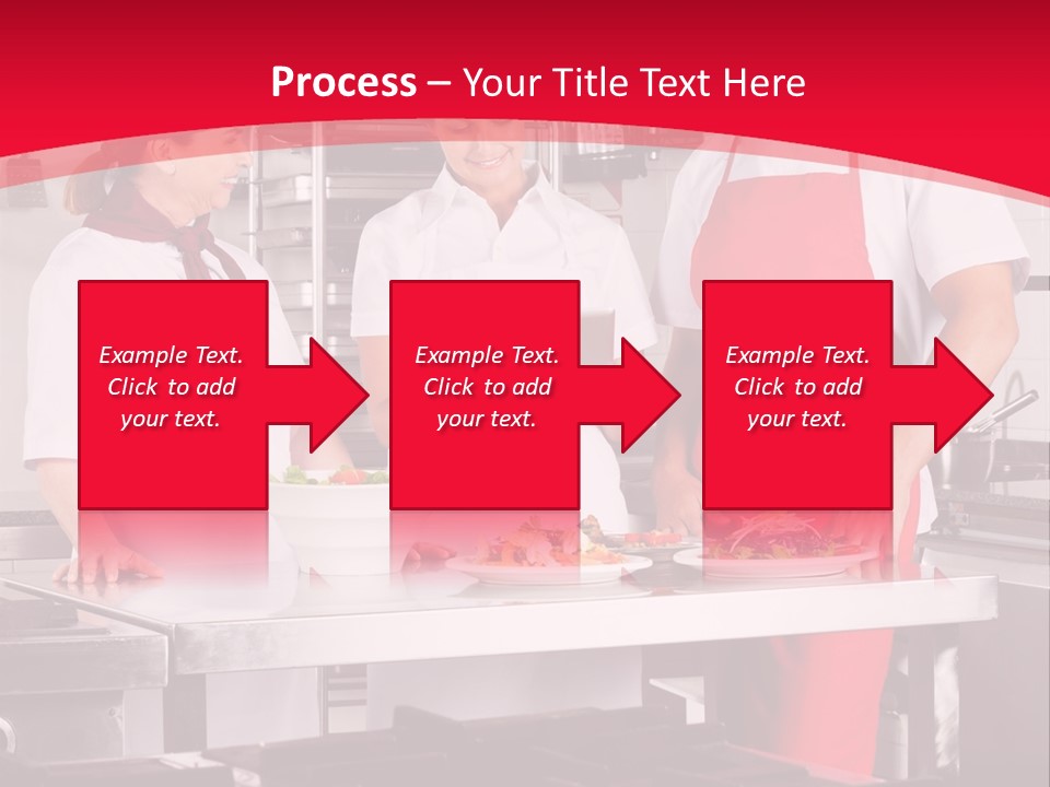 A Group Of People In A Kitchen Preparing Food PowerPoint Template