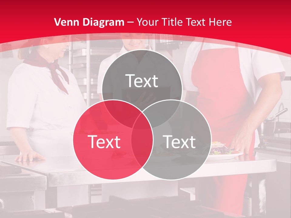 A Group Of People In A Kitchen Preparing Food PowerPoint Template