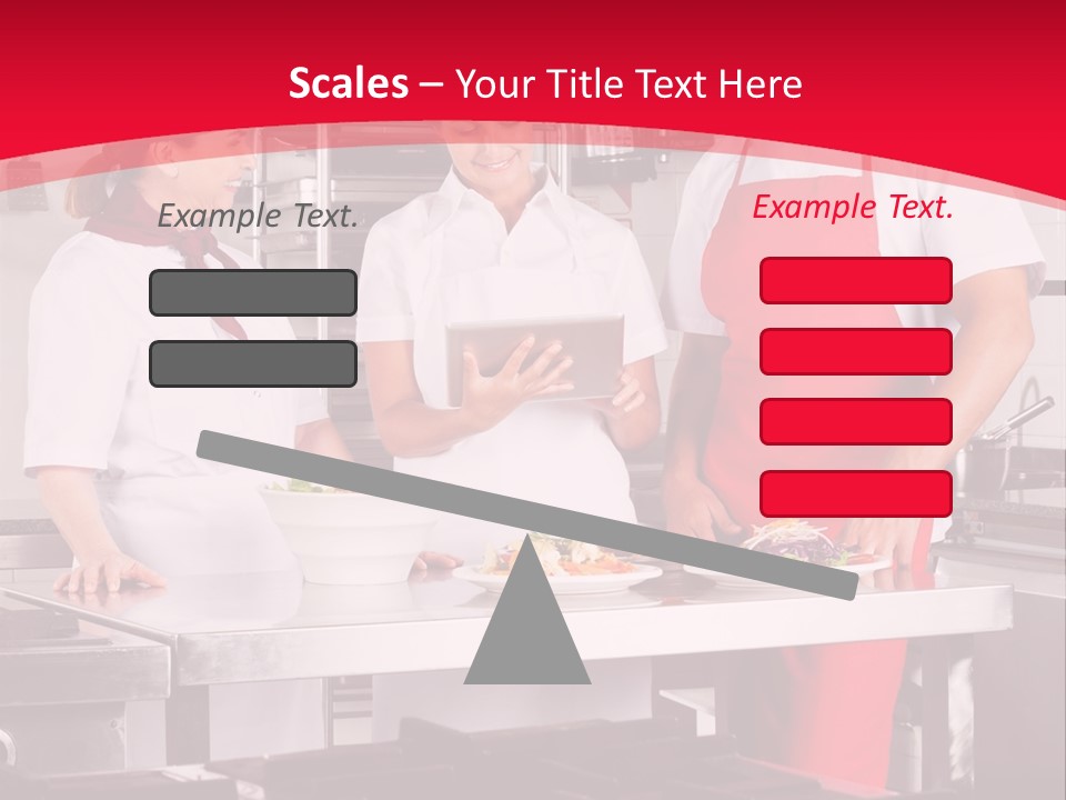 A Group Of People In A Kitchen Preparing Food PowerPoint Template