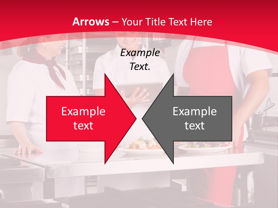 A Group Of People In A Kitchen Preparing Food PowerPoint Template