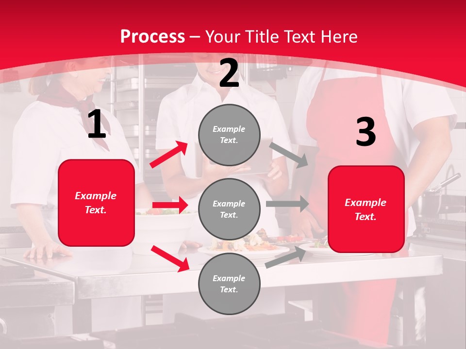 A Group Of People In A Kitchen Preparing Food PowerPoint Template