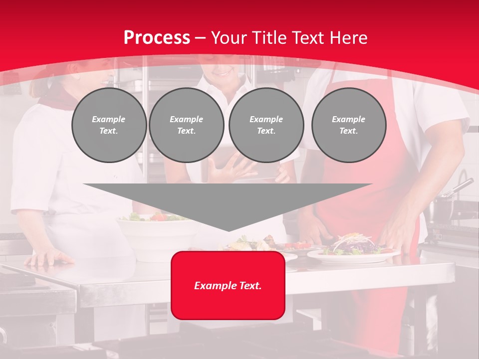 A Group Of People In A Kitchen Preparing Food PowerPoint Template