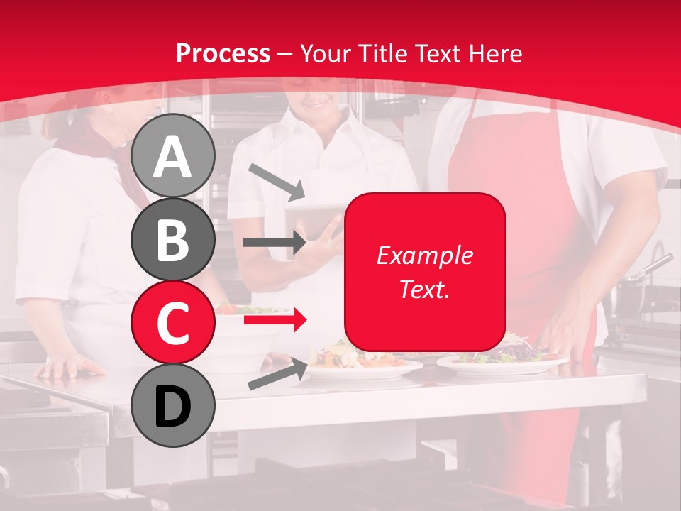 A Group Of People In A Kitchen Preparing Food PowerPoint Template