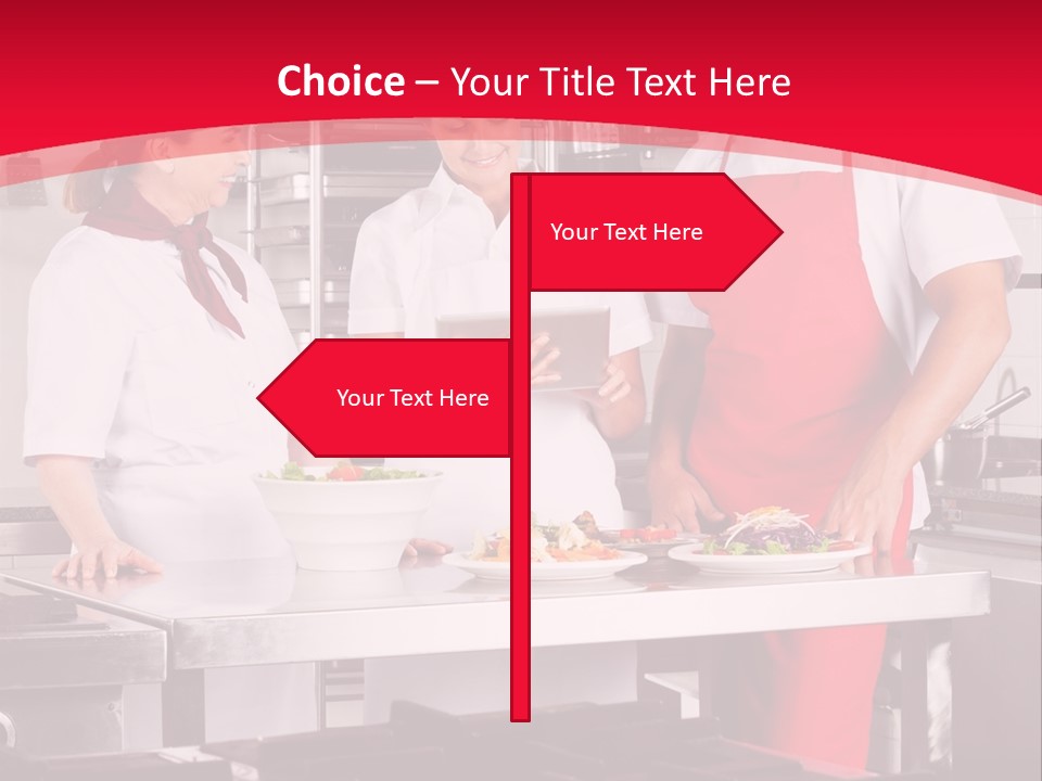 A Group Of People In A Kitchen Preparing Food PowerPoint Template