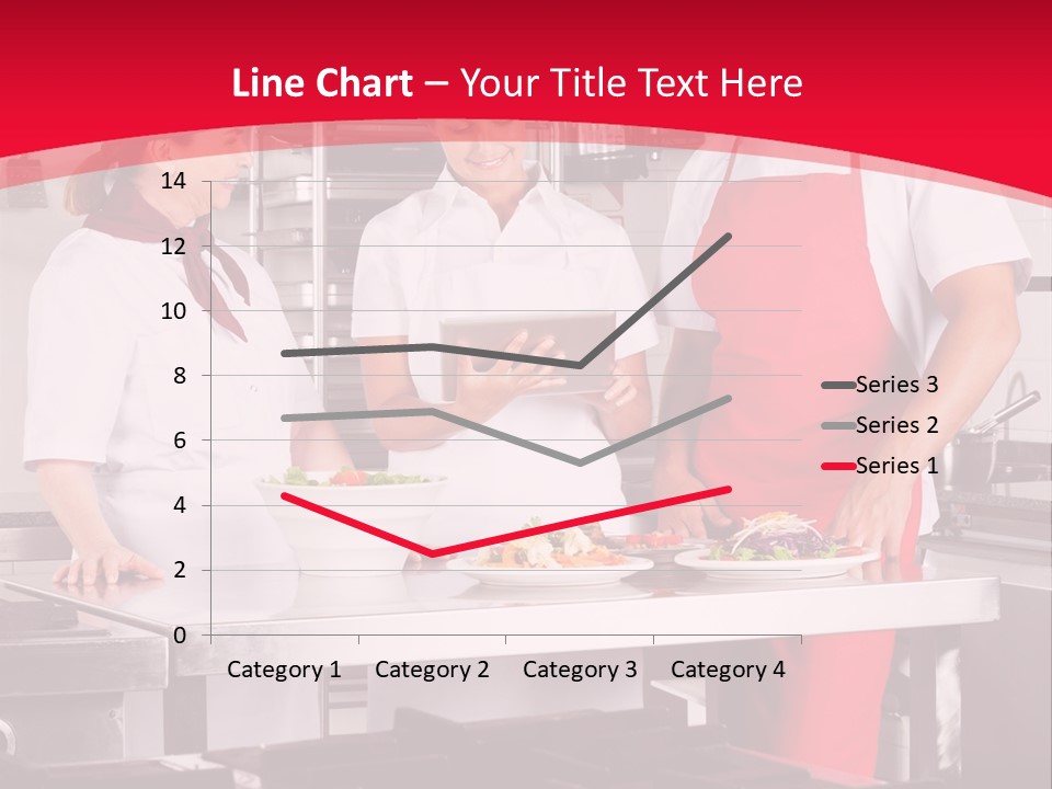 A Group Of People In A Kitchen Preparing Food PowerPoint Template