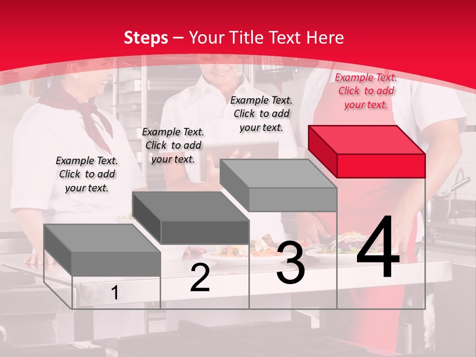 A Group Of People In A Kitchen Preparing Food PowerPoint Template