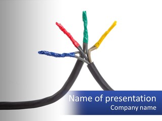 A Bunch Of Wires That Are Connected To Each Other PowerPoint Template