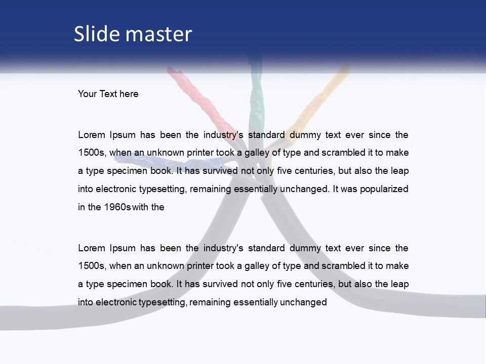 A Bunch Of Wires That Are Connected To Each Other PowerPoint Template