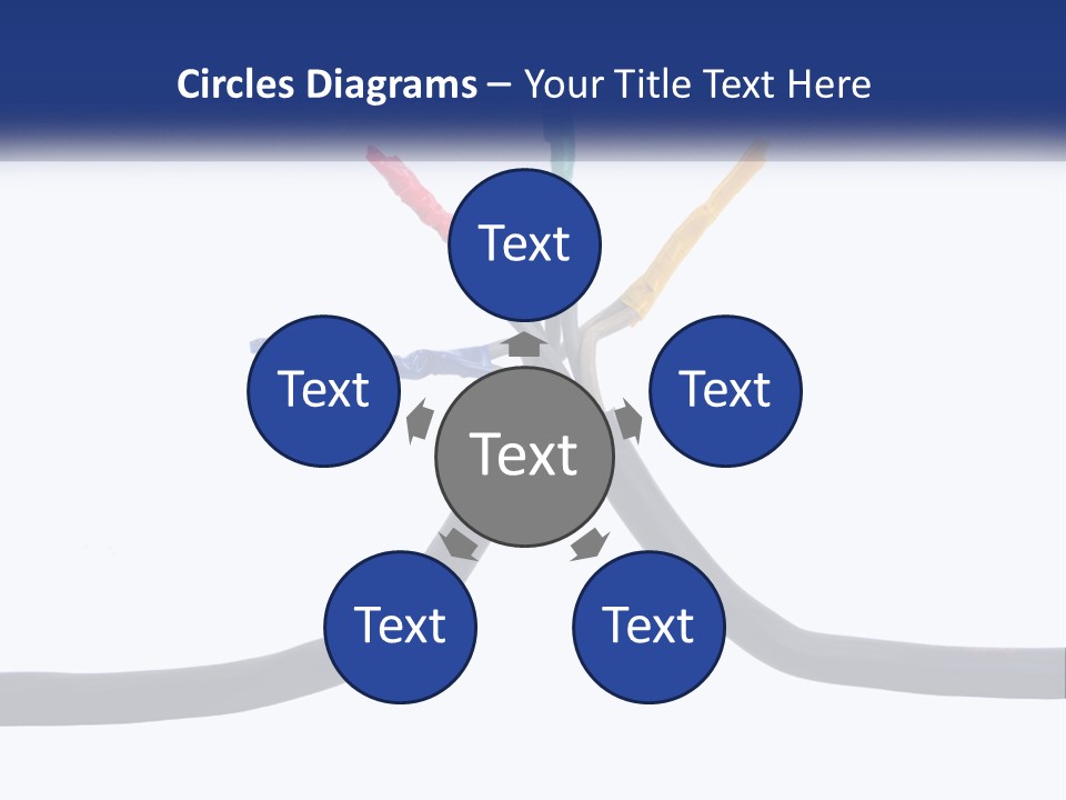 A Bunch Of Wires That Are Connected To Each Other PowerPoint Template