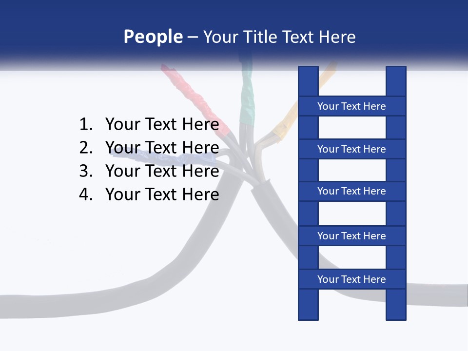 A Bunch Of Wires That Are Connected To Each Other PowerPoint Template