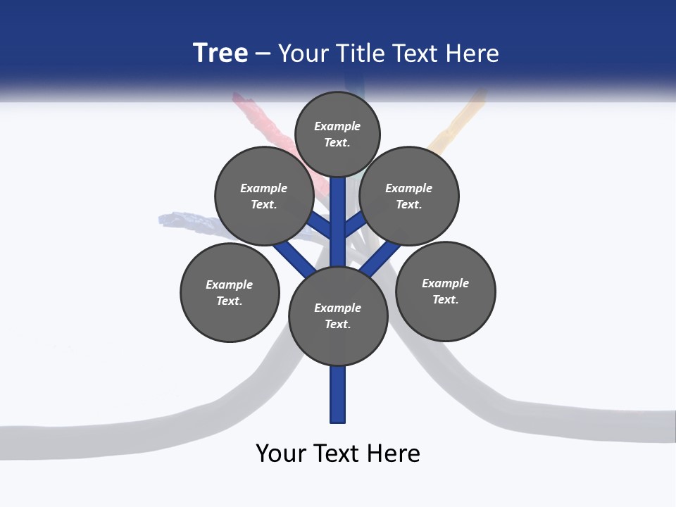 A Bunch Of Wires That Are Connected To Each Other PowerPoint Template