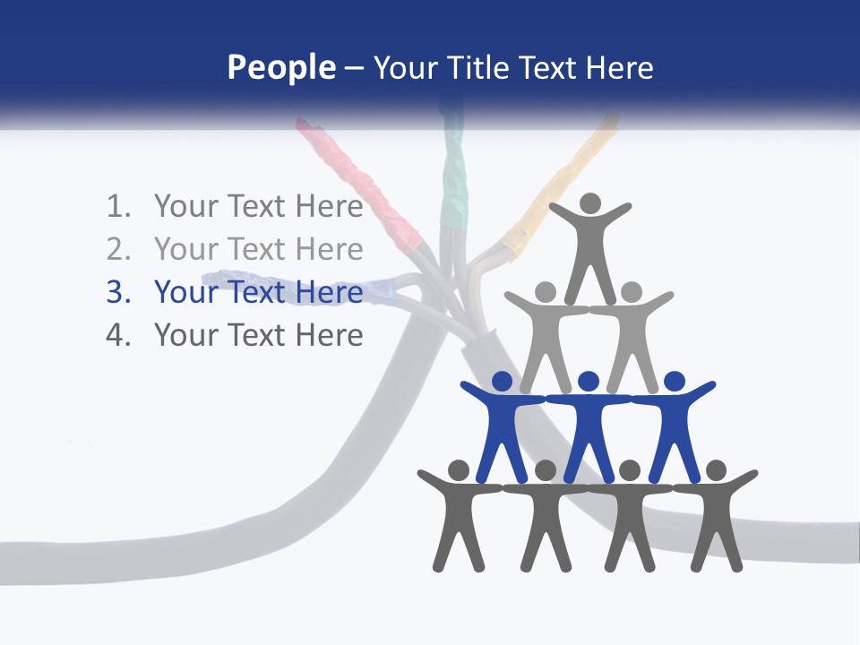 A Bunch Of Wires That Are Connected To Each Other PowerPoint Template