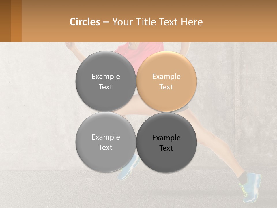 A Woman Running In A Pink Shirt And Black Shorts PowerPoint Template